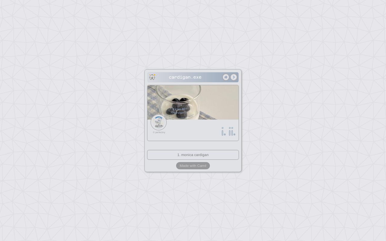 Carrd profile picture for @cardigan